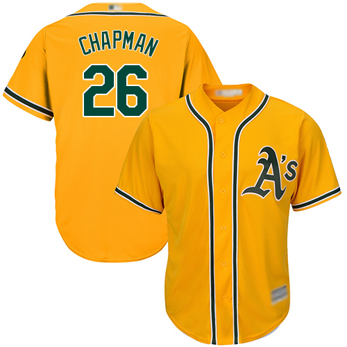 Oakland Athletics #26 Matt Chapman Gold Cool Base Stitched Youth MLB Jersey Oakland Athletics #26 Matt Chapman Gold Cool Base Stitched Youth MLB Jersey