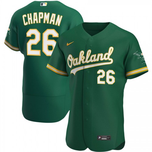 Oakland Athletics #26 Matt Chapman Mens Nike Kelly Green Alternate 2020 Authentic Player MLB Jersey Oakland Athletics #26 Matt Chapman Mens Nike Kelly Green Alternate 2020 Authentic Player MLB Jersey
