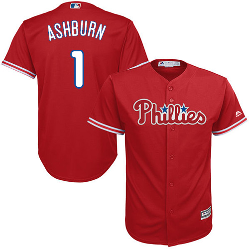 Philadelphia Phillies #1 Richie Ashburn Red Cool Base Stitched Youth MLB Jersey Philadelphia Phillies #1 Richie Ashburn Red Cool Base Stitched Youth MLB Jersey