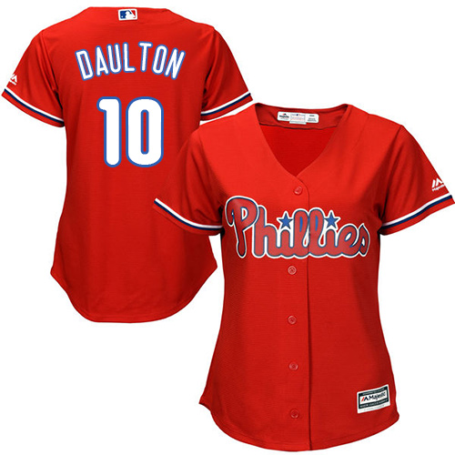 Philadelphia Phillies #10 Darren Daulton Red Alternate Womens Stitched MLB Jersey Philadelphia Phillies #10 Darren Daulton Red Alternate Womens Stitched MLB Jersey