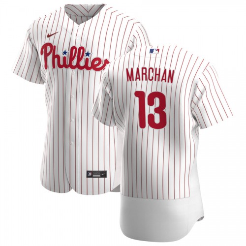 Philadelphia Phillies #13 Rafael Marchan Mens Nike White Home 2020 Authentic Player MLB Jersey Philadelphia Phillies #13 Rafael Marchan Mens Nike White Home 2020 Authentic Player MLB Jersey