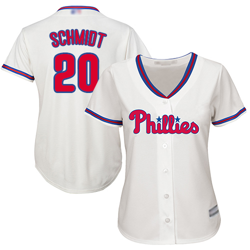 Philadelphia Phillies #20 Mike Schmidt Cream Alternate Womens Stitched MLB Jersey Philadelphia Phillies #20 Mike Schmidt Cream Alternate Womens Stitched MLB Jersey