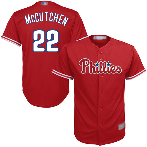 Philadelphia Phillies #22 Andrew McCutchen Red Cool Base Stitched Youth MLB Jersey Philadelphia Phillies #22 Andrew McCutchen Red Cool Base Stitched Youth MLB Jersey