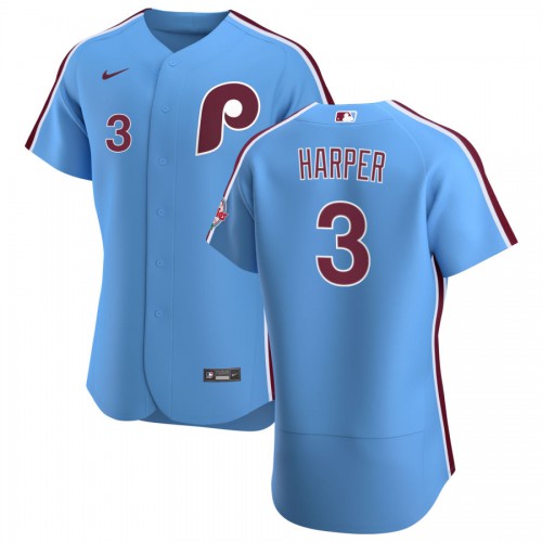 Philadelphia Phillies #3 Bryce Harper Mens Nike Light Blue Alternate 2020 Authentic Player MLB Jersey Philadelphia Phillies #3 Bryce Harper Mens Nike Light Blue Alternate 2020 Authentic Player MLB Jersey