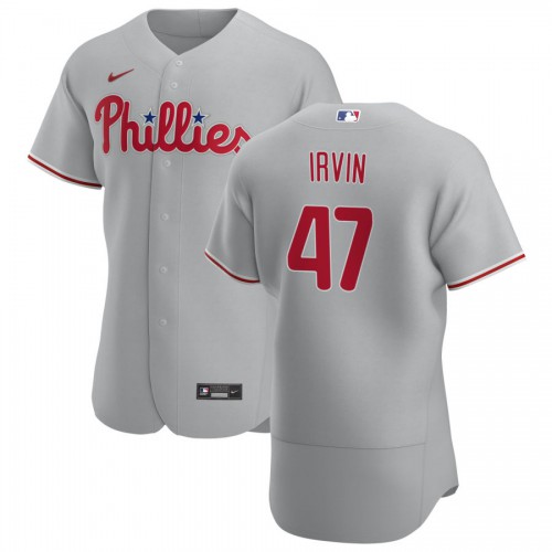 Philadelphia Phillies #47 Cole Irvin Mens Nike Gray Road 2020 Authentic Player MLB Jersey Philadelphia Phillies #47 Cole Irvin Mens Nike Gray Road 2020 Authentic Player MLB Jersey