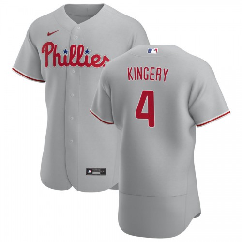 Philadelphia Phillies #4 Scott Kingery Mens Nike Gray Road 2020 Authentic Player MLB Jersey Philadelphia Phillies #4 Scott Kingery Mens Nike Gray Road 2020 Authentic Player MLB Jersey