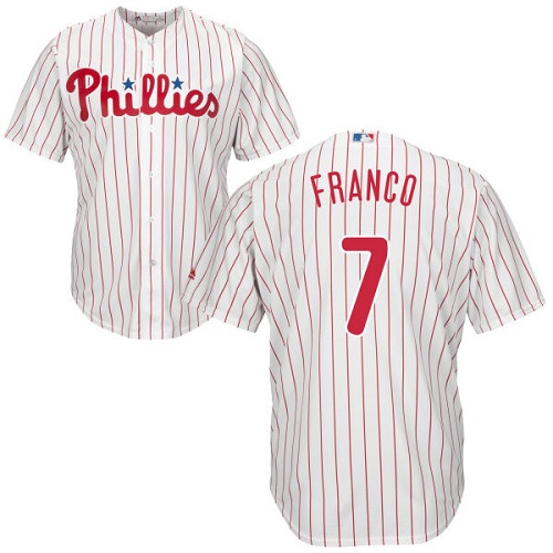 Philadelphia Phillies #7 Maikel Franco White(Red Strip) Cool Base Stitched Youth MLB Jersey Philadelphia Phillies #7 Maikel Franco White(Red Strip) Cool Base Stitched Youth MLB Jersey