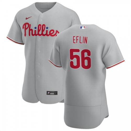 Philadelphia Phillies #56 Zach Eflin Mens Nike Gray Road 2020 Authentic Player MLB Jersey Philadelphia Phillies #56 Zach Eflin Mens Nike Gray Road 2020 Authentic Player MLB Jersey