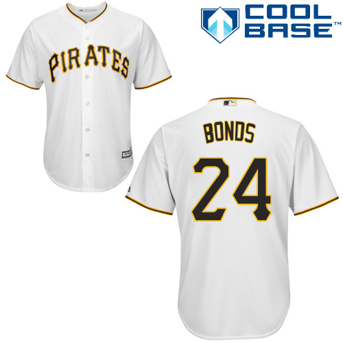 Pittsburgh Pirates #24 Barry Bonds White Cool Base Stitched Youth MLB Jersey Pittsburgh Pirates #24 Barry Bonds White Cool Base Stitched Youth MLB Jersey