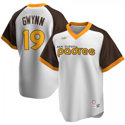 San Diego Padres #19 Tony Gwynn San Nike Home Cooperstown Collection Player MLB Jersey White San Diego Padres #19 Tony Gwynn San Nike Home Cooperstown Collection Player MLB Jersey White