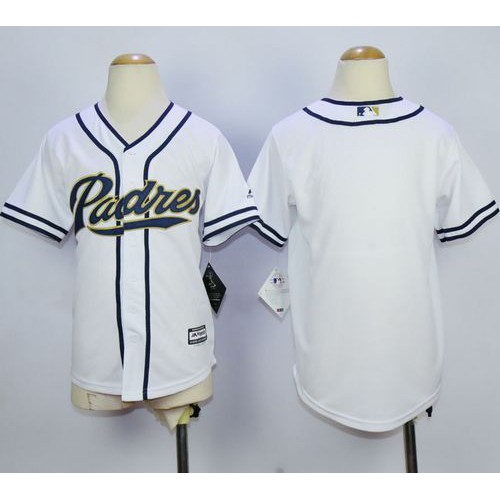 San Diego Padres Blank White Home Cool Base Stitched Youth MLB Jersey San Diego Padres Blank White Home Cool Base Stitched Youth MLB Jersey