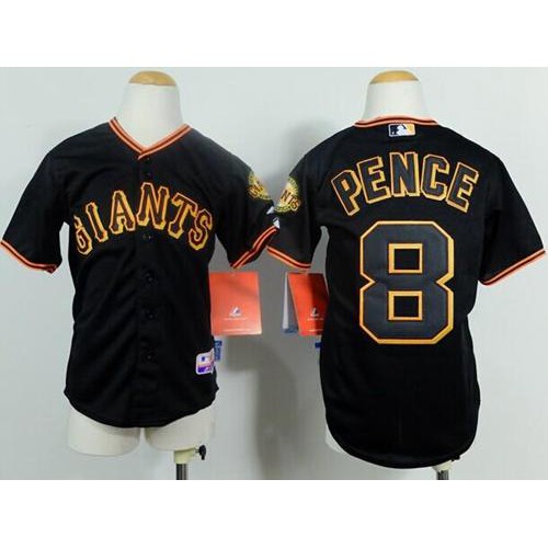 San Francisco Giants #8 Hunter Pence Black Cool Base Stitched Youth MLB Jersey San Francisco Giants #8 Hunter Pence Black Cool Base Stitched Youth MLB Jersey
