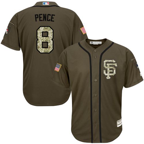 San Francisco Giants #8 Hunter Pence Green Salute to Service Stitched Youth MLB Jersey San Francisco Giants #8 Hunter Pence Green Salute to Service Stitched Youth MLB Jersey