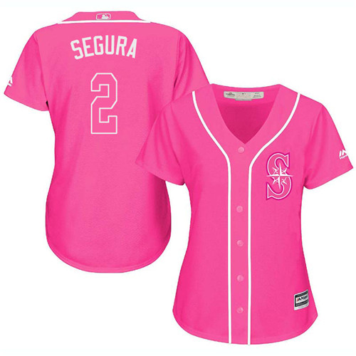 Seattle Mariners #2 Jean Segura Pink Fashion Womens Stitched MLB Jersey Seattle Mariners #2 Jean Segura Pink Fashion Womens Stitched MLB Jersey