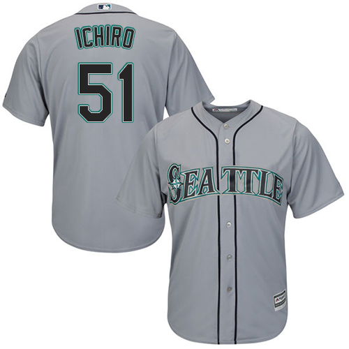 Seattle Mariners #51 Ichiro Suzuki Grey Cool Base Stitched Youth MLB Jersey Seattle Mariners #51 Ichiro Suzuki Grey Cool Base Stitched Youth MLB Jersey
