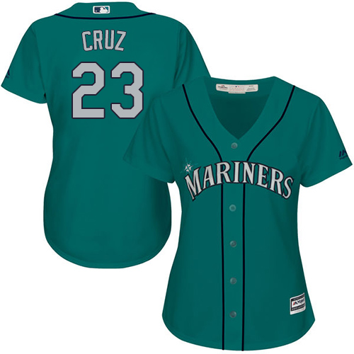 Seattle Mariners #23 Nelson Cruz Green Alternate Womens Stitched MLB Jersey Seattle Mariners #23 Nelson Cruz Green Alternate Womens Stitched MLB Jersey