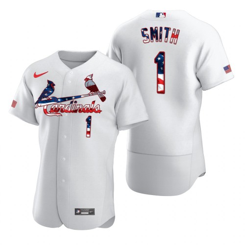 St.Louis Cardinals #1 Ozzie Smith Mens Nike White Fluttering USA Flag Limited Edition Authentic MLB Jersey St.Louis Cardinals #1 Ozzie Smith Mens Nike White Fluttering USA Flag Limited Edition Authentic MLB Jersey