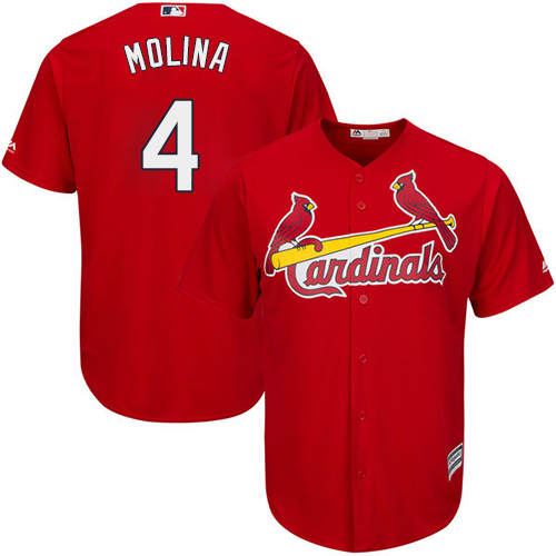 St.Louis Cardinals #4 Yadier Molina Red Cool Base Stitched Youth MLB Jersey St.Louis Cardinals #4 Yadier Molina Red Cool Base Stitched Youth MLB Jersey