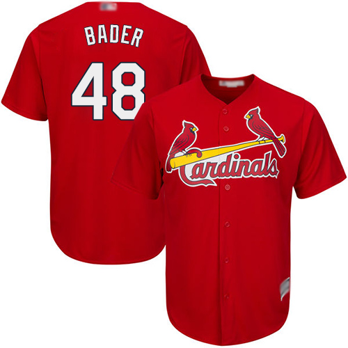 St.Louis Cardinals #48 Harrison Bader Red Cool Base Stitched Youth MLB Jersey St.Louis Cardinals #48 Harrison Bader Red Cool Base Stitched Youth MLB Jersey
