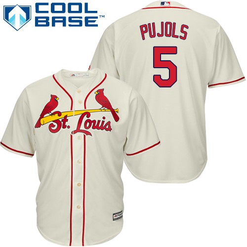 St.Louis Cardinals #5 Albert Pujols Cream Cool Base Stitched Youth MLB Jersey St.Louis Cardinals #5 Albert Pujols Cream Cool Base Stitched Youth MLB Jersey