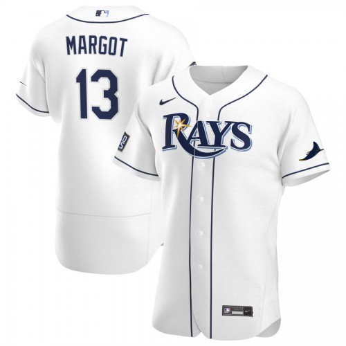 Tampa Bay Rays #13 Manuel Margot Mens Nike White Home 2020 World Series Bound Authentic Player MLB Jersey Tampa Bay Rays #13 Manuel Margot Mens Nike White Home 2020 World Series Bound Authentic Player MLB Jersey