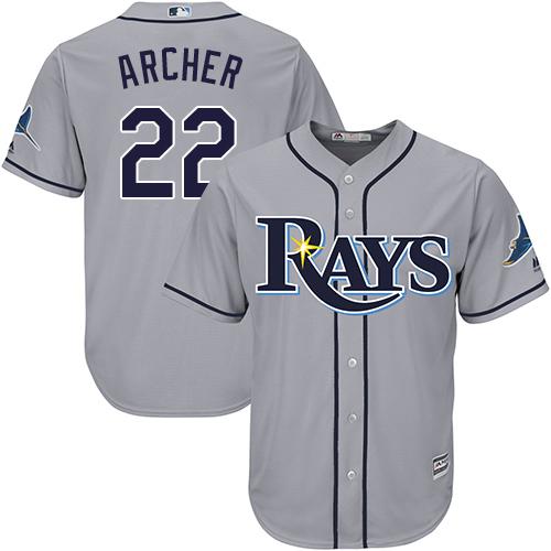 Tampa Bay Rays #22 Chris Archer Grey Cool Base Stitched Youth MLB Jersey Tampa Bay Rays #22 Chris Archer Grey Cool Base Stitched Youth MLB Jersey
