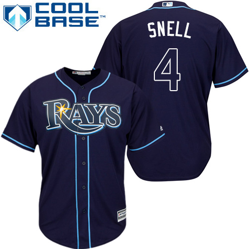 Tampa Bay Rays #4 Blake Snell Dark Blue Cool Base Stitched Youth MLB Jersey Tampa Bay Rays #4 Blake Snell Dark Blue Cool Base Stitched Youth MLB Jersey