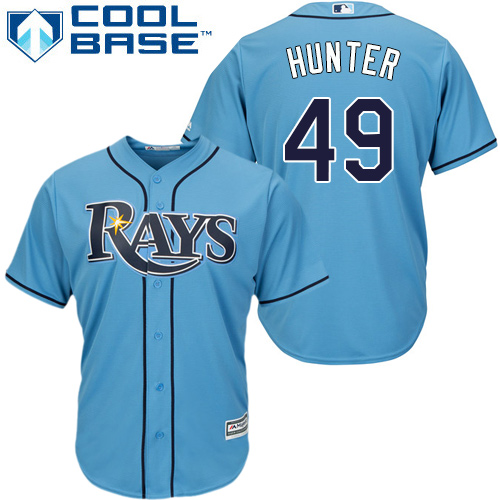 Tampa Bay Rays #49 Tommy Hunter Light Blue Cool Base Stitched Youth MLB Jersey Tampa Bay Rays #49 Tommy Hunter Light Blue Cool Base Stitched Youth MLB Jersey