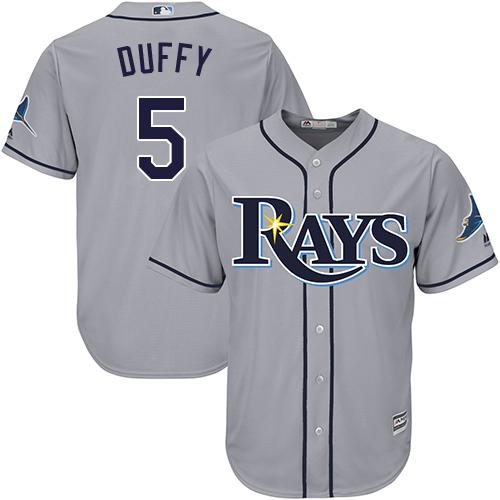 Tampa Bay Rays #5 Matt Duffy Grey Cool Base Stitched Youth MLB Jersey Tampa Bay Rays #5 Matt Duffy Grey Cool Base Stitched Youth MLB Jersey