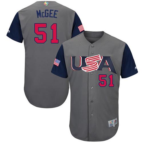 Team USA #51 Jake McGee Gray 2017 World MLB Classic Authentic Stitched Youth MLB Jersey Team USA #51 Jake McGee Gray 2017 World MLB Classic Authentic Stitched Youth MLB Jersey