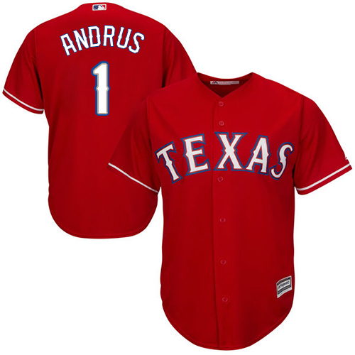 Texas Rangers #1 Elvis Andrus Red Cool Base Stitched Youth MLB Jersey Texas Rangers #1 Elvis Andrus Red Cool Base Stitched Youth MLB Jersey