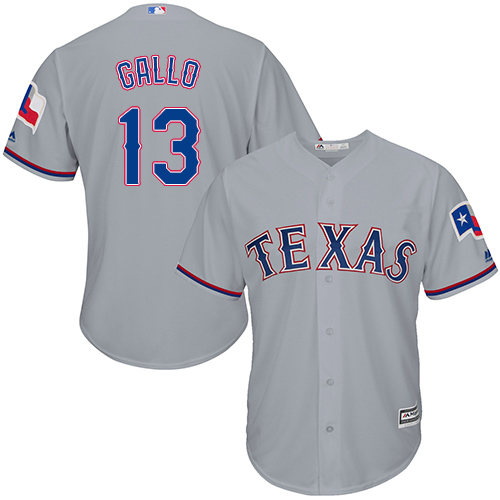 Texas Rangers #13 Joey Gallo Grey Cool Base Stitched Youth MLB Jersey Texas Rangers #13 Joey Gallo Grey Cool Base Stitched Youth MLB Jersey