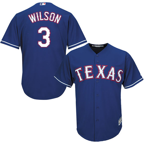 Texas Rangers #3 Russell Wilson Blue Cool Base Stitched Youth MLB Jersey Texas Rangers #3 Russell Wilson Blue Cool Base Stitched Youth MLB Jersey