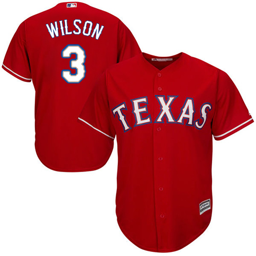 Texas Rangers #3 Russell Wilson Red Cool Base Stitched Youth MLB Jersey Texas Rangers #3 Russell Wilson Red Cool Base Stitched Youth MLB Jersey