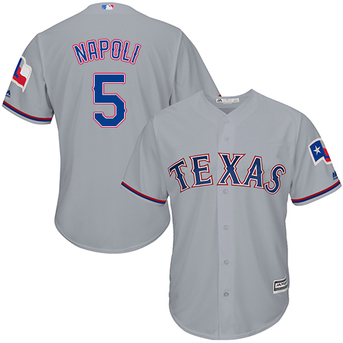 Texas Rangers #5 Mike Napoli Grey Cool Base Stitched Youth MLB Jersey Texas Rangers #5 Mike Napoli Grey Cool Base Stitched Youth MLB Jersey