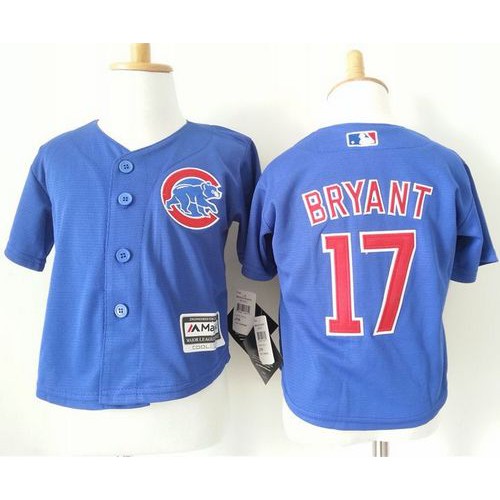 Toddler Chicago Cubs #17 Kris Bryant Blue Cool Base Stitched MLB Jersey Toddler Chicago Cubs #17 Kris Bryant Blue Cool Base Stitched MLB Jersey