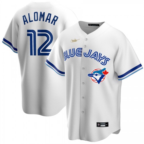 Toronto Blue Jays #12 Roberto Alomar Nike Home Cooperstown Collection Player MLB Jersey White Toronto Blue Jays #12 Roberto Alomar Nike Home Cooperstown Collection Player MLB Jersey White