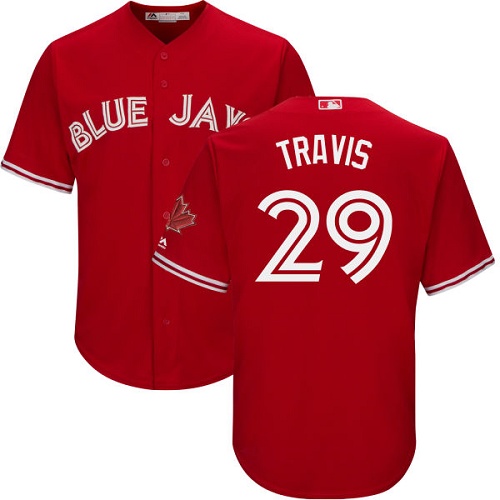 Toronto Blue Jays #29 Devon Travis Red Cool Base Canada Day Stitched Youth MLB Jersey Toronto Blue Jays #29 Devon Travis Red Cool Base Canada Day Stitched Youth MLB Jersey