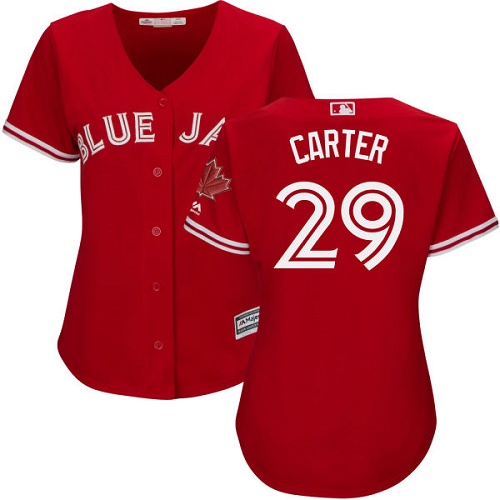 Toronto Blue Jays #29 Joe Carter Red Canada Day Womens Stitched MLB Jersey Toronto Blue Jays #29 Joe Carter Red Canada Day Womens Stitched MLB Jersey