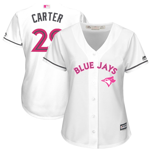 Toronto Blue Jays #29 Joe Carter White Mothers Day Cool Base Womens Stitched MLB Jersey Toronto Blue Jays #29 Joe Carter White Mothers Day Cool Base Womens Stitched MLB Jersey