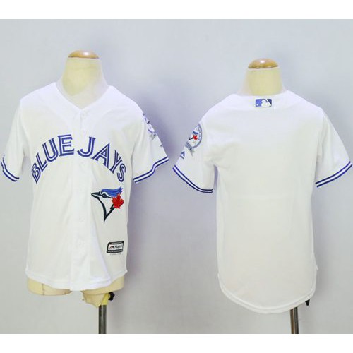 Toronto Blue Jays Blank White Cool Base Stitched Youth MLB Jersey Toronto Blue Jays Blank White Cool Base Stitched Youth MLB Jersey