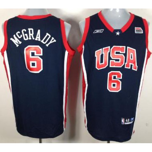 USA 6 McGrady Blue Basketball Jerseys Cheap USA 6 McGrady Blue Basketball Jerseys Cheap