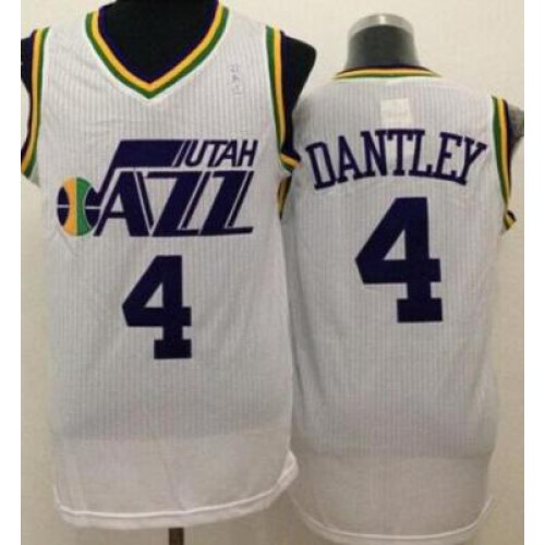 Utah Jazz #4 Adrian Dantley White Throwback Stitched NBA Jersey Utah Jazz #4 Adrian Dantley White Throwback Stitched NBA Jersey