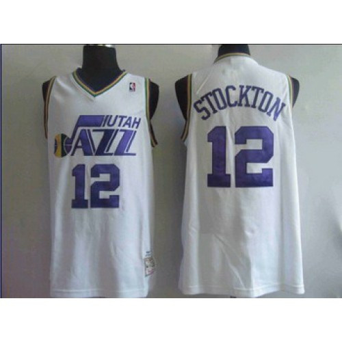 Utah Jazz 12 Stockton White Swingman Jerseys Cheap Utah Jazz 12 Stockton White Swingman Jerseys Cheap