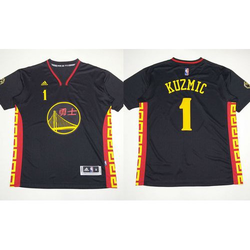 Warriors #1 Ognjen Kuzmic Black Slate Chinese New Year Stitched NBA Jersey Warriors #1 Ognjen Kuzmic Black Slate Chinese New Year Stitched NBA Jersey