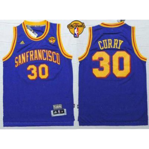 Warriors #30 Stephen Curry Blue Throwback San Francisco The Finals Patch Stitched NBA Jersey Warriors #30 Stephen Curry Blue Throwback San Francisco The Finals Patch Stitched NBA Jersey
