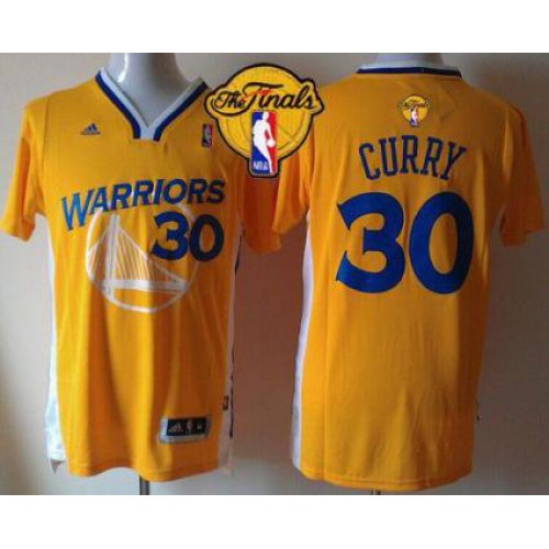 Warriors #30 Stephen Curry Gold Alternate The Finals Patch Stitched NBA Jersey Warriors #30 Stephen Curry Gold Alternate The Finals Patch Stitched NBA Jersey