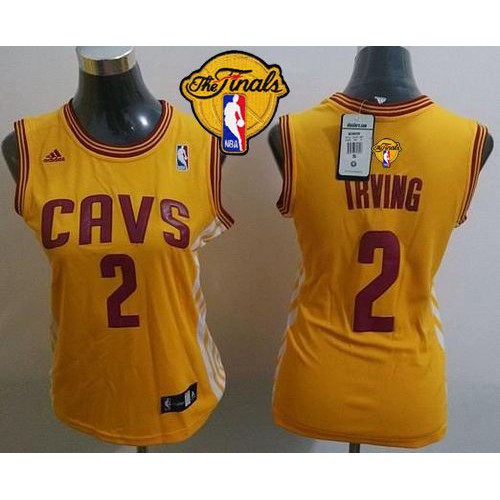 Womens Cavaliers #2 Kyrie Irving Gold Alternate The Finals Patch Stitched NBA Jersey Womens Cavaliers #2 Kyrie Irving Gold Alternate The Finals Patch Stitched NBA Jersey