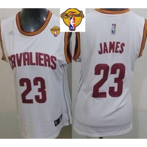 Womens Cavaliers #23 LeBron James White The Finals Patch Home Stitched NBA Jersey Womens Cavaliers #23 LeBron James White The Finals Patch Home Stitched NBA Jersey