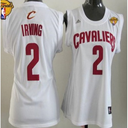 Womens Cavaliers #2 Kyrie Irving White The Finals Patch Women Fashion Stitched NBA Jersey Womens Cavaliers #2 Kyrie Irving White The Finals Patch Women Fashion Stitched NBA Jersey